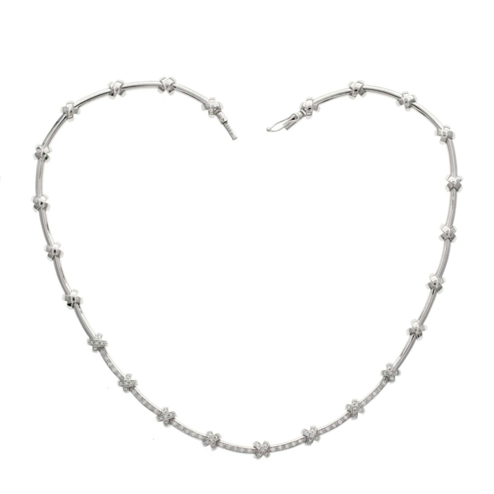 Roberto Coin 18K  Diamond "X" Choker Necklace